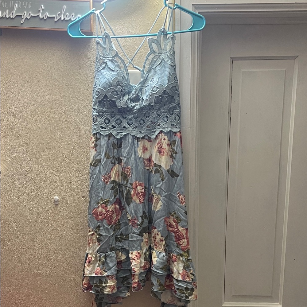Rue21 Blue Floral Maxi Dress